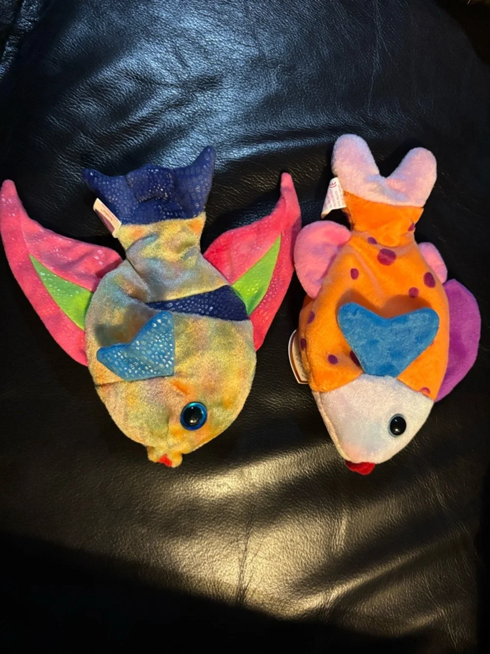 Vintage Y2K Ty Beanie Babies Plush Fish - Aruba and Lips